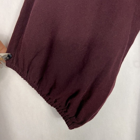 Mossimo Midi Shift Dress Womens Plus XXL Burgundy 3/4 Sleeve Button Up Pullover - Picture 8 of 14